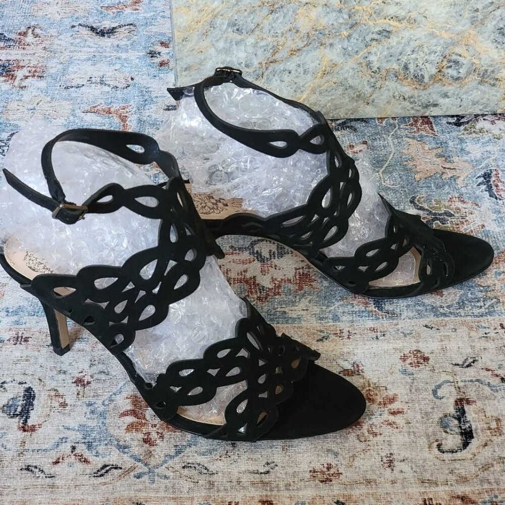 Vince Camuto Black Strap Sandal Shoes 8.5